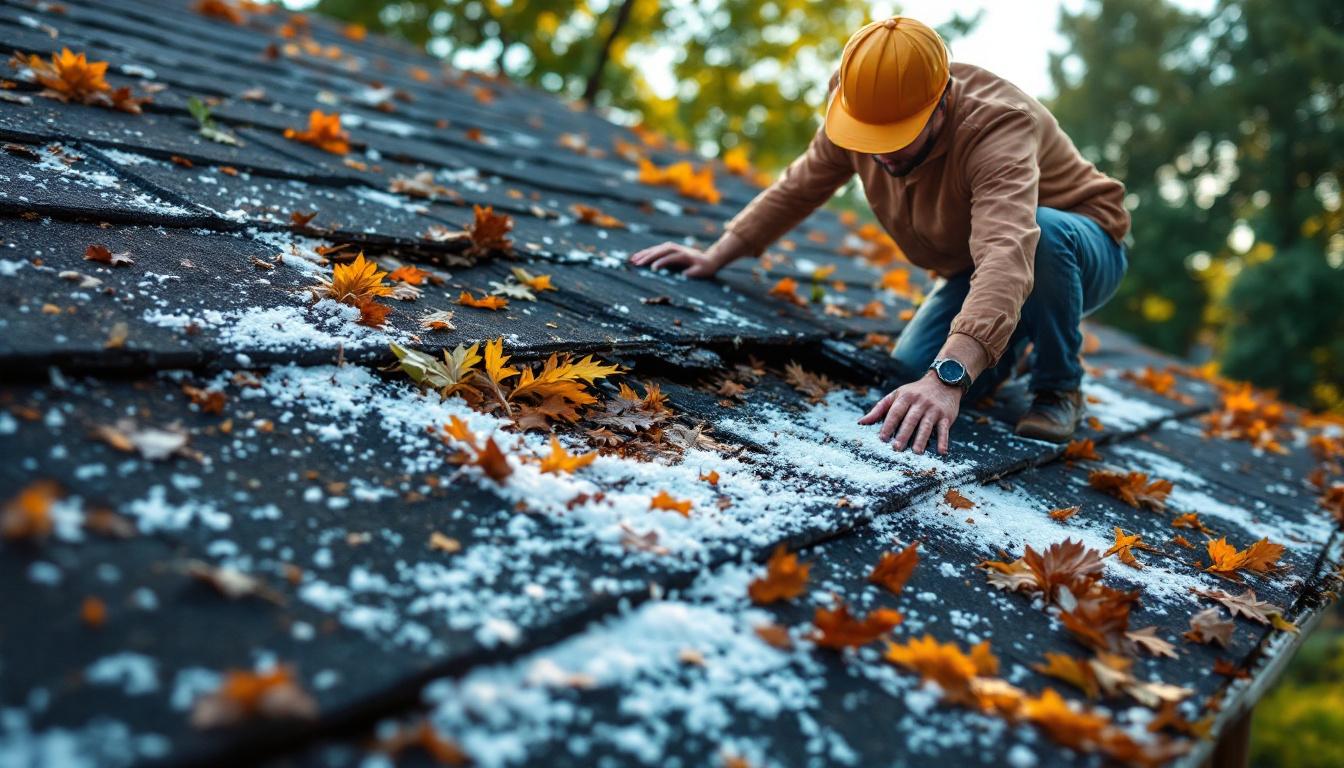 Testowanie nowej instalacji odgromowej miernikiem oporności na dachu po zmroku